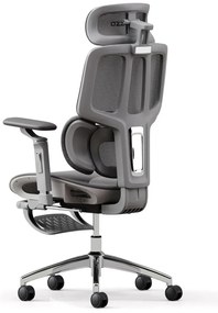 RESIGILAT- Scaun ergonomic MUSSO H80 PRO, șezut translatabil, cotiere 6D, suport lombar dinamic, spătar reglabil înălțime, tetieră 3D, suport picioare, mecanism multifunctional inclinare/blocare, pivotant, Mesh, Gri