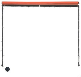 Copertina retractabila cu LED, portocaliu si maro, 300 x 150 cm portocaliu si maro, 300 x 150 cm
