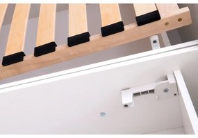 Pat tapițat cu spațiu de depozitare MARIA ONE 90x200 cm, fără saltea, antracit