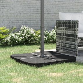 Outsunny Set de 4 Baze Umbrelă de Grădină din Plastic Rezistent la Apă 50x50x7.5cm pentru Stabilitate | Aosom Romania