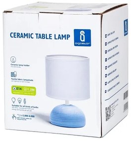 Lampă de masă 1xE14/40W/230V albastră/albă Aigostar