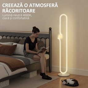 Lampă LED HOMCOM reglabilă cu comutator | Aosom Romania