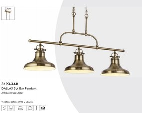 Lustra suspendata din metal Dallas 3L