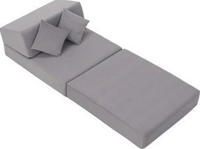 Saltea pliabilă/fotoliu extensibil, 2 in 1, gri deschis, PELOS