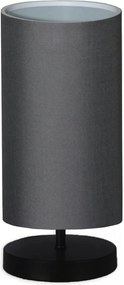 Veioza AYD-2897, gri antracit/negru, material textil/lemn, 15x30 cm