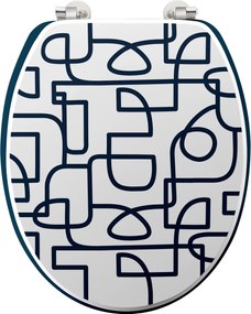 Capac WC LABYRINTHE, MDF, 37,5 x 46 cm