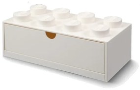 Cutie de birou cu sertar LEGO® Brick, 31,6 x 11,3 cm, alb