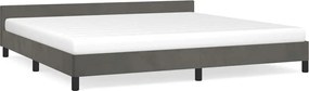 vidaXL Cadru de pat fără saltea, gri închis, 200x200 cm, catifea