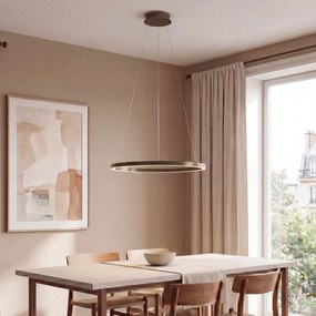 Lampă suspendată bronz 60 cm inclusiv LED cu dimmer pe 3 trepte - Girello