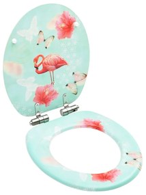 Capac WC cu inchidere silentioasa, MDF, model flamingo 1, Flamingo, Da