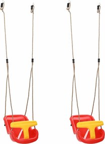 vidaXL Leagăn pentru bebeluși 2 pcs Roșu 36 x 43 x 42 cm Plastic