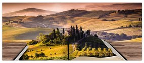 Tablou cu peisaj în carte (120x50 cm)