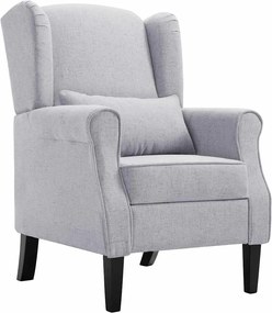 vidaXL Fotoliu, gri deschis, material textil