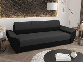 Canapea trei locuri Radiant Bis (Gri închis + Negru). 1056837