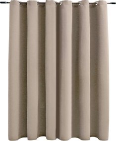 vidaXL Draperie opacă cu inele metalice, bej, 290 x 245 cm