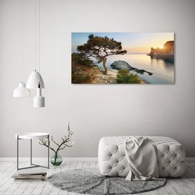 Pictura pe sticlă acrilică Arborele de mare