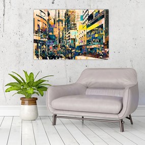 Tablou abstacțiunii pictate (90x60 cm)