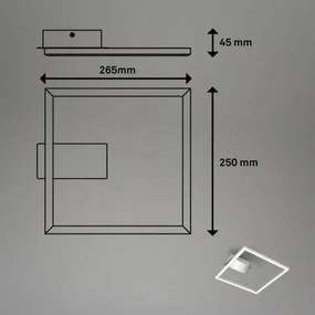 Plafonieră LED 14W/230V, crom mat