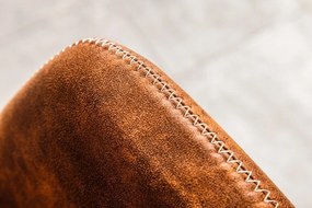 Scaun elegant, tapitat cu microfibra maro antic Mustang, A-38387 VC