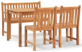 3157151 vidaXL Set mobilier pentru grădină, 4 piese, lemn masiv de tec
