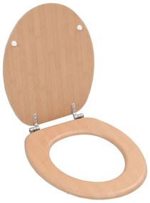 vidaXL Capac WC, MDF, model bambus