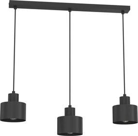 Lustră pe cablu PARKLA, 3x E27/15W/230V, negru