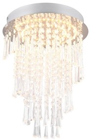 Plafonieră argintie LED ø 30 cm Pomp – Trio