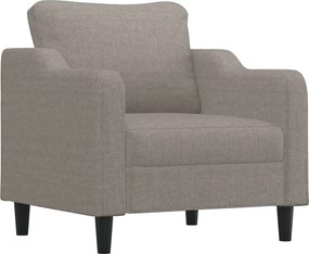 vidaXL Fotoliu canapea, gri taupe, 60 cm, material textil