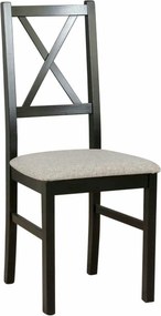 Scaun NILO 12, negru/gri - Higge 11, lemn de fag/stofa, 43x40x90 cm