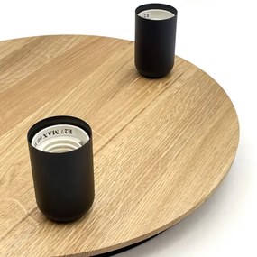 Plafonieră DUSTY 3xE27/15W/230V d. 34 cm stejar/negru