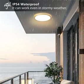 Brilagi - Lampă LED ULTRA SLIM pentru baie, 24W/230V, Ø 42 cm, auriu, IP54