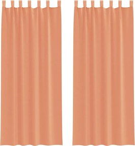 vidaXL Perdele Voile cu Bucle 2 buc Terracota 140x260 cm