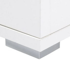 Deuba Comodă albă cu 2 uși și sertare