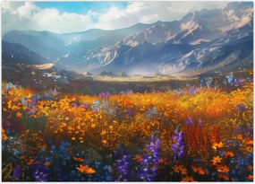 Tablou - Peisaj montan pictat II. (70x50 cm)