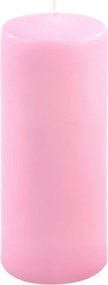 Set de lumânări tip pilon, 20 cm, Ø 7,5 cm, roz, 4 buc