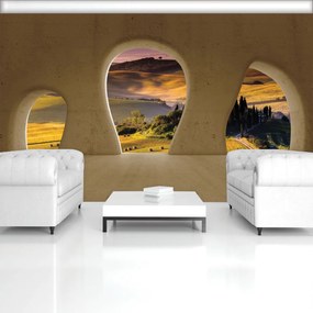 Fototapet - Fereastra - Toscania (152,5x104 cm)