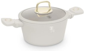 Oală cu capac 20 cm, 2.5L – Berlinger Haus Sahara Collection BH 8070, crem, cu strat antiaderent cu titan, pentru gătit zilnic