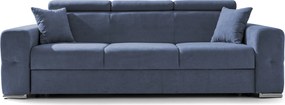 Canapea Extensibilă 3 locuri BELLAGIO, cu tetiere reglabile, 242x95x99 cm, Albastru-Inchis-Enjoy