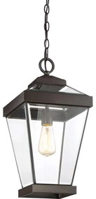 Lustră de exterior pe lanț RAVINE 1xE27/60W/230V IP23 neagră Quoizel