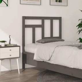 vidaXL Tăblie de pat, gri, 95,5x4x100 cm, lemn masiv de pin