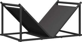 vidaXL Suport pentru lemne de foc negru Oțel laminat la rece