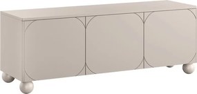 Comodă TV cu 3 uși Sonatia II 150 cm cu picioare sferice - casmir