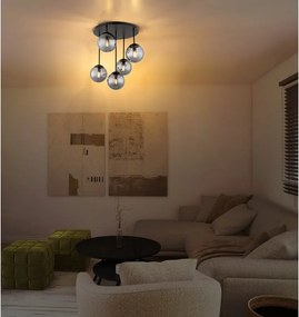 Lustra aplicata moderna HARMON 5L fumurie