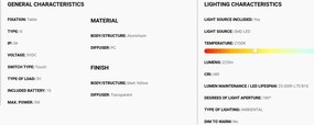 Lampa de exterior portabila IP54 MAVIS 360 galbena