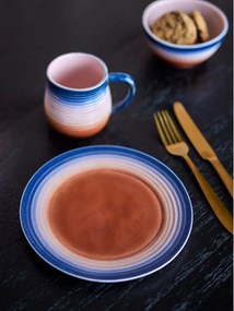 Farfurii albastre/portocalii 4 buc. pentru desert din gresie ø 20,5 cm Tatum – Bloomingville