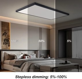 Brilagi-LED Aplică de baie reglabilă FRAME SMART LED/96W/230V IP44 negru + telecomandă