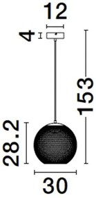 Pendul LED stil modern decorativ KINETIC D-30cm