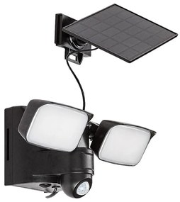 Rabalux 77091 - LED lampă solară de perete LESZNO 2xLED/5W/3,7V IP54 negru
