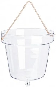 Vaza decorativa suspendata din sticla Bell Transparent, Ø13,1xH14,2 cm