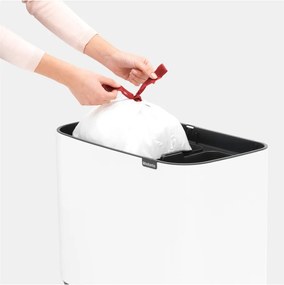 Coș de gunoi alb de reciclat/cu senzori de atingere din oțel 34 l Bo Touch Bin – Brabantia
